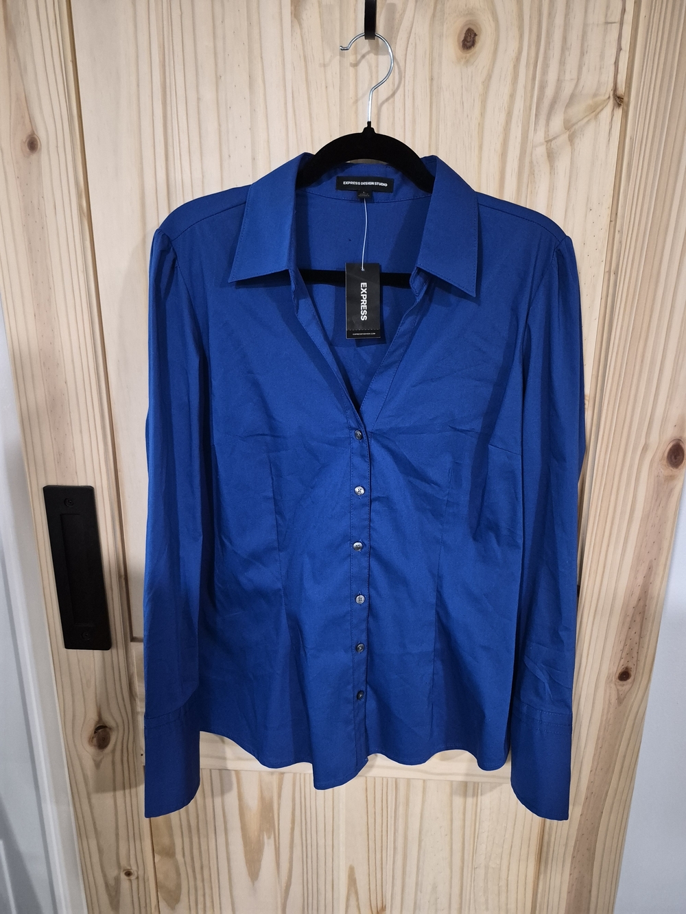 Express Women’s Blue Button-Down Shirt